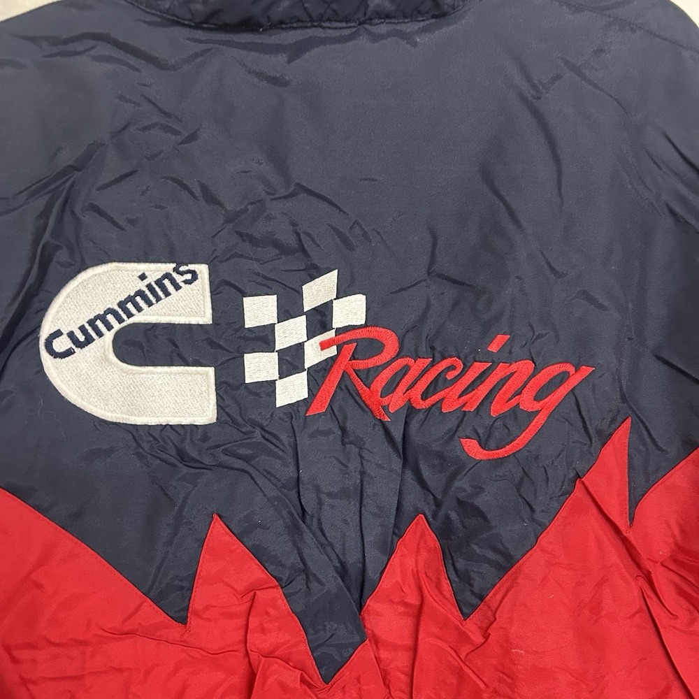 Vintage Cummins Racing Shark Tooth Windbreaker Jacket Speed Zone Race Gear XL - Picture 7 of 10